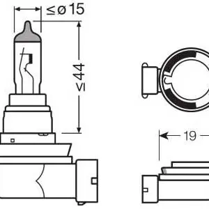 Osram halogeenpirni paar H8 3