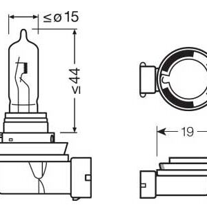Osram halogeenpirn H9, PGJ19-5 3