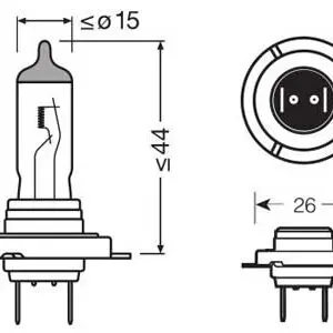 Osram halogeenpirni paar H7, PX26d 3