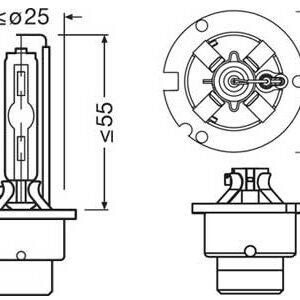 Osram ksenoonpirn D2S, P32d-2, 35 W 3