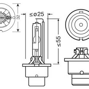 Osram ksenoonpirn D4R, P32d-6 3