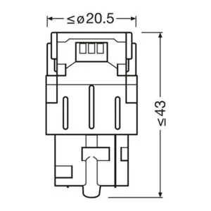 Osram LED pirnipaar, W21W 3