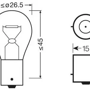 Osram pirnipaar, PY21W 3