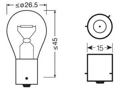 Osram pirnipaar, PY21W 3
