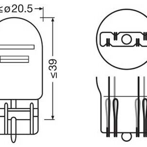 Osram klaassokliga pirn, 21W/5 W 3