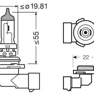 Osram halogeenpirni paar HB4 9006 3