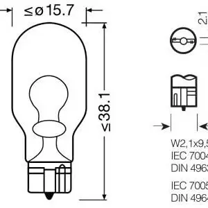 Osram klaassokliga pirn, 12 V, 10-921NA 3
