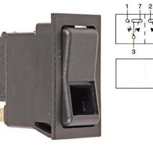 Klahvlüliti, 1 -> 0 <- 2, 22×44 mm, 24 V