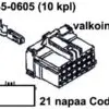 TE Connectivity harukarp, AMP, valge