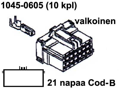 TE Connectivity harukarp, AMP, valge