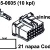 TE Connectivity harukarp, AMP, helesinine