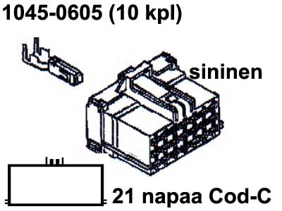 TE Connectivity harukarp, AMP, helesinine