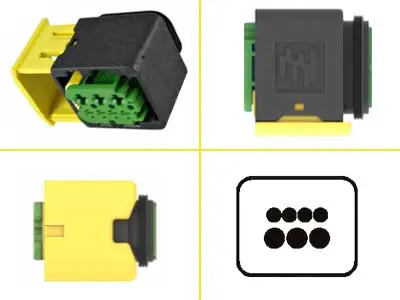 TE Connectivity pistiku korpus 1.5k/2.8, AMP HDSCS, max60 V, 1090-01370