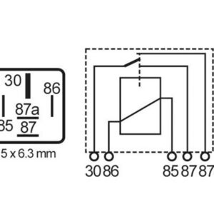 Mahle lülitusrelee, 12 V, 1100-03124 2