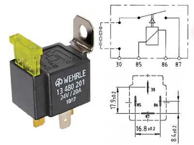 Wehrle lülitusrelee, 24 V, 1100-03127