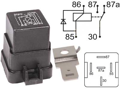 Lülitusrelee, diodilla, 24 V