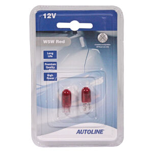 Autoline klaassokliga pirnipaar, T10, W2.1x9.5d, 12 V, 1236PUN-BLISTER 2