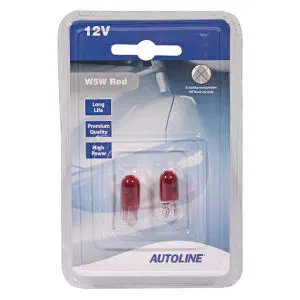 Autoline klaassokliga pirnipaar, T10, W2.1x9.5d, 12 V, 1236PUN-BLISTER 2