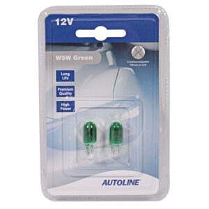 Autoline klaassokliga pirnipaar, T10, W2.1x9.5d, 12 V 2
