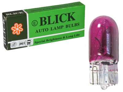 Blick klaassokliga pirn, T10, W2.1x9.5d, 12 V, 1236PURP