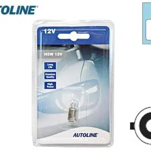 Autoline metallsokliga pirn, H5W 2