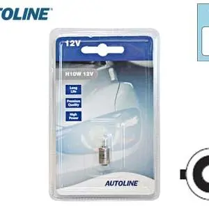 Autoline metallsokliga pirn, H10W 2