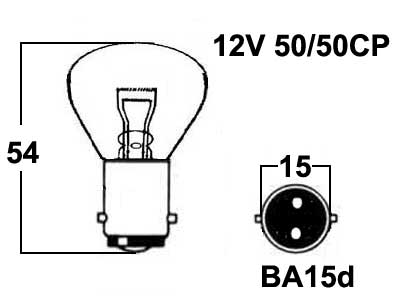 Blick metallsokliga pirn, 50W/50 W