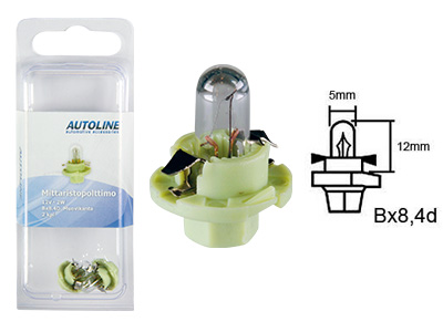 Autoline plastsokliga pirn, 2W (Bx8.4D)