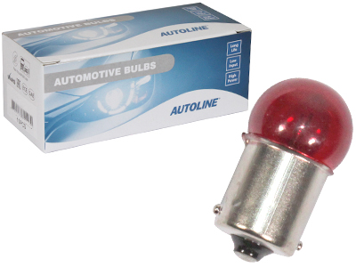 Autoline metallsokliga pirn, R5W, 5 W, punane, 12 V