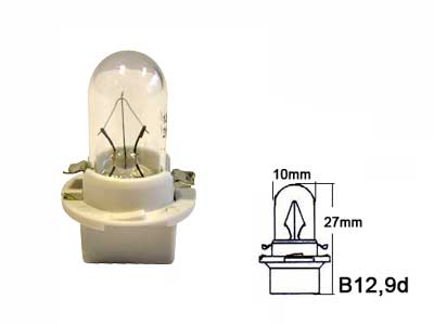 Plastsokliga pirn, 2W (B12.9D)