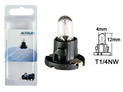 Autoline plastsokliga pirn, 1.2W (T1/4NW)