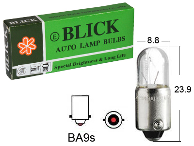 Blick metallsokliga pirn, T2W, 2 W