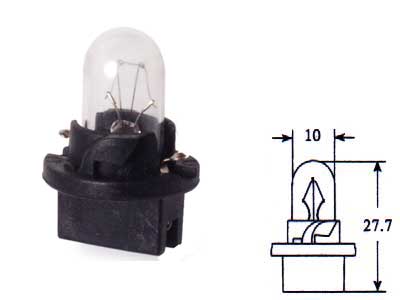Plastsokliga pirn, 12 V, 1297