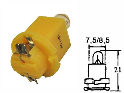 Plastsokliga pirn, 1.5W (BAX)