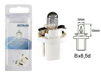 Autoline plastsokliga pirn, 1.1W (Bx8.5D)