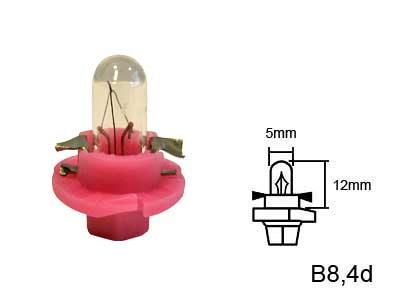 Plastsokliga pirn, 1.12W (B8.4D)