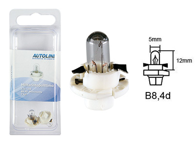 Autoline plastsokliga pirn, 2W (B8.4D)