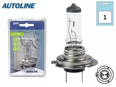 Autoline halogeenpirn H7, PX26d, 24 V, 13972-BLIST