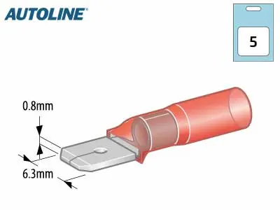 Autoline juhtmeots, termokahanev 6.3mm