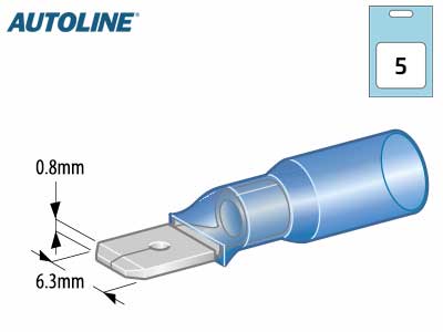 Autoline juhtmeots, termokahanev 6.3mm, 1569-20076