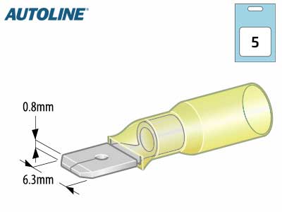 Autoline juhtmeots, termokahanev 6.3mm, 1569-20077