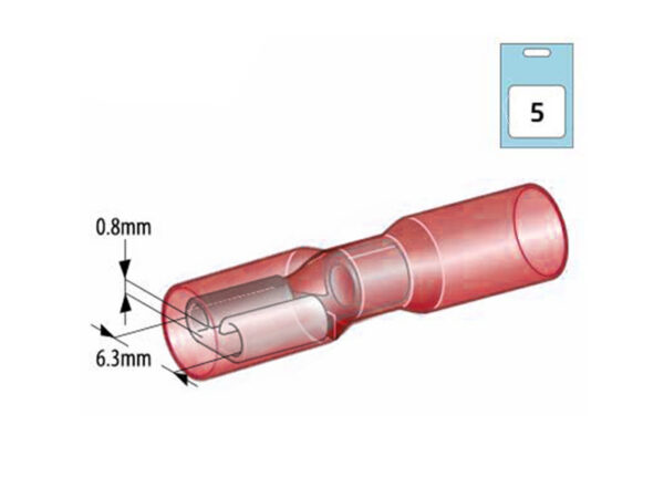Autoline juhtmeots, termokahanev 6.3mm, 1569-20078