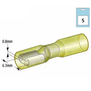 Autoline juhtmeots, termokahanev 6.3mm, 1569-20080