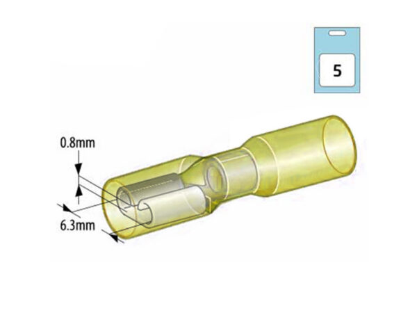 Autoline juhtmeots, termokahanev 6.3mm, 1569-20080