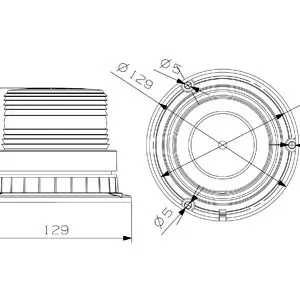 LED vilkur, 129×94 mm, 10-110 V 2