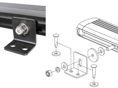 Axixtech LED vilkurpaneel, HRZ6, 651×53 mm 3