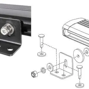 Axixtech LED vilkurpaneel, HRZ6, 855×32 mm 3