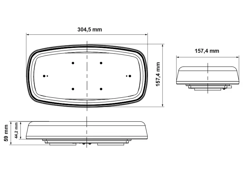Truckvision LED vilkurpaneel, laetav 4