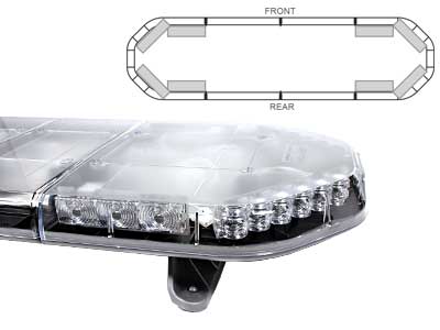 Axixtech LED vilkurpaneel, Legion Fit, 1245×331 mm, kollane, 12-24 V, 1603-154436