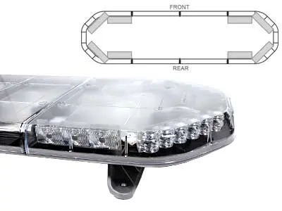 Axixtech LED vilkurpaneel, Legion Fit, 1245×331 mm, kollane, 12-24 V, 1603-154436
